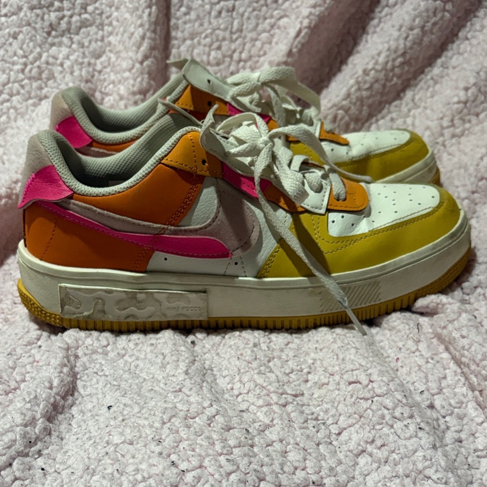 Colorful Sneakers with Pink and Yellow Accents